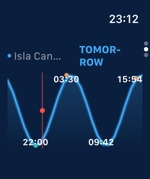 Tides Pro Apple Watch: today's curve